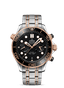 Omega Seamaster Diver 300M Master Co-Axial 44 Chronograph Stainless Steel / Sedna Gold / Black / Bracelet