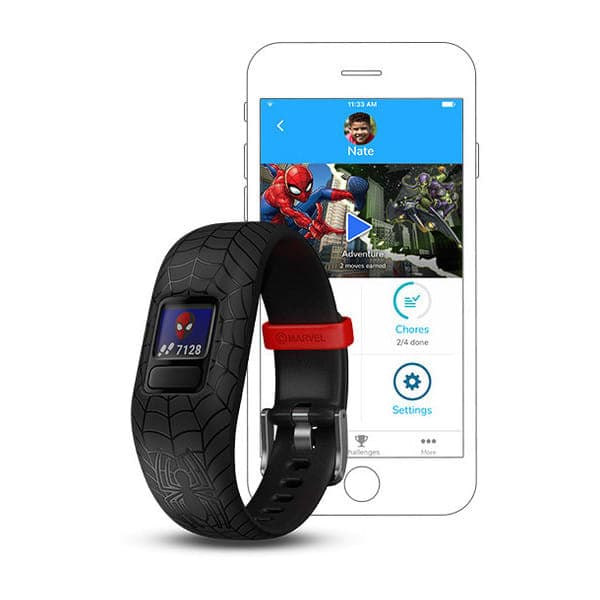 Garmin vívofit® jr. 2 – Marvel Spider-Man — case dimensions and design