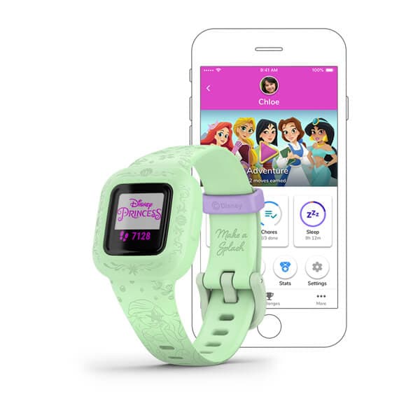 Garmin vívofit® jr. 3 – Disney Princess — case dimensions and design